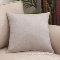 flax blend polyester solid color pillow